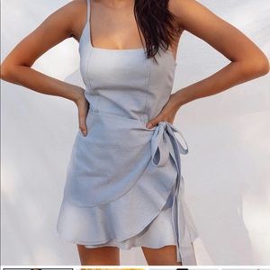 PRINCESS POLLY DRESS BABY BLUE DRESS